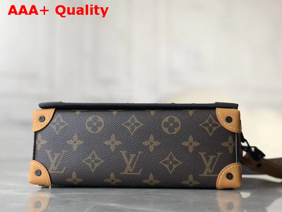 Louis Vuitton Trunk Messenger in Brown Taiga Leather and Monogram Canvas Replica