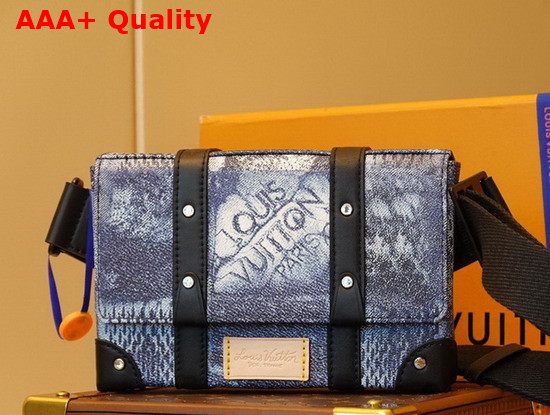 Louis Vuitton Trunk Sling Bag Ocean Blue Damier Salt Canvas N50061 Replica