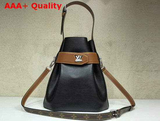Louis Vuitton Twist Bucket Bag in Black Epi Leather Replica