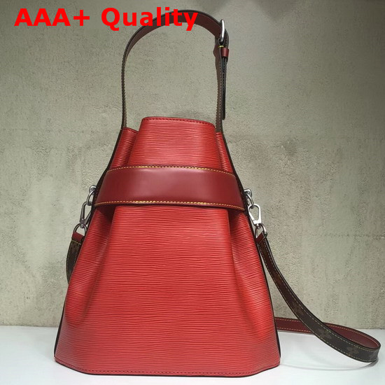Louis Vuitton Twist Bucket Bag in Red Epi Leather Replica