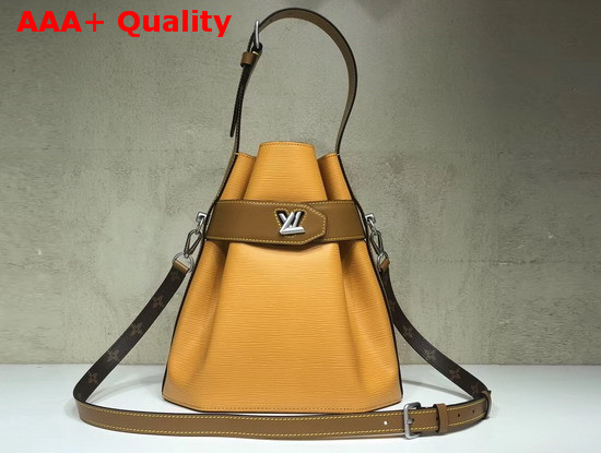 Louis Vuitton Twist Bucket Bag in Yellow Epi Leather Replica