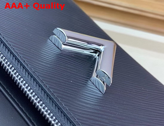 Louis Vuitton Twist Chain Wallet Black Tan Cowhide Leather M67798 Replica