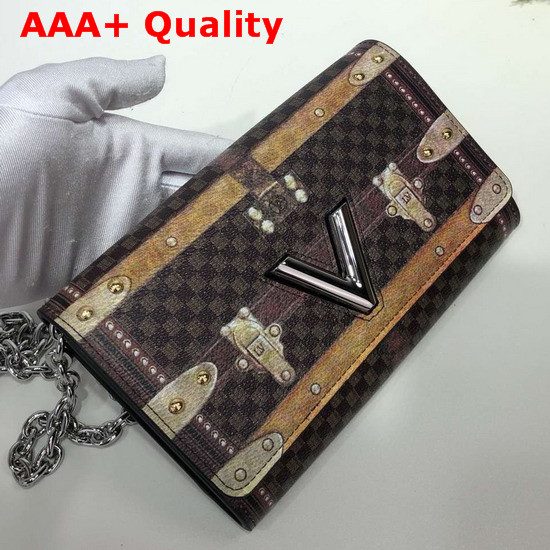 Louis Vuitton Twist Chain Wallet Transformed Damier Canvas M63594 Replica