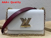 Louis Vuitton Twist MM Blanc Epi Leather M53596 Replica