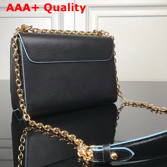 Louis Vuitton Twist MM Epi Black Printed and Embossed Epi Leather with Leather Patches and Studs M54857 Replica