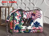 Louis Vuitton Twist MM Epi Leather with Printed Colourful Blossoms Replica