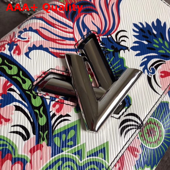Louis Vuitton Twist MM Epi Leather with Printed Colourful Blossoms Replica