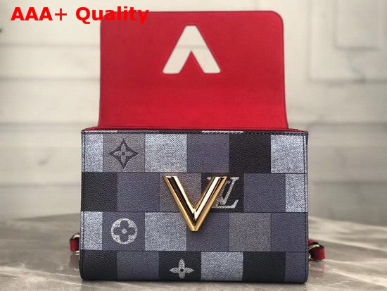 Louis Vuitton Twist MM Grey and Black Printed Calfskin Replica