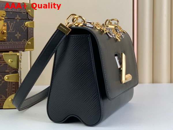 Louis Vuitton Twist MM Handbag in Black Epi Grained Leather M22773 Replica