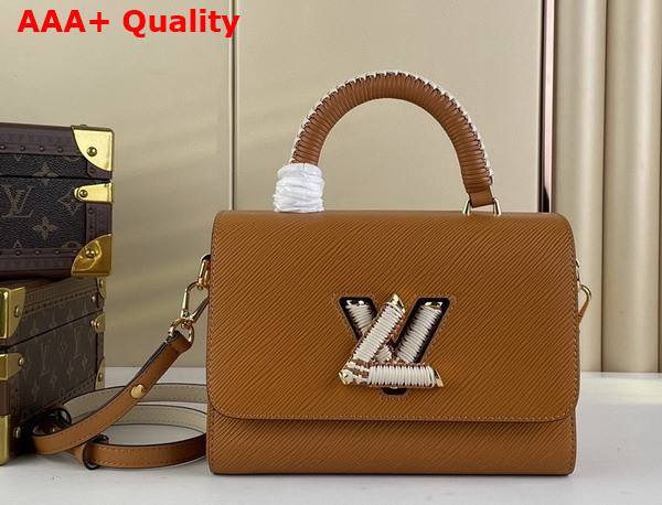 Louis Vuitton Twist MM Handbag in Gold Miel Epi Leather M22229 Replica