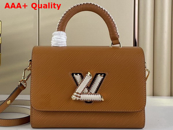 Louis Vuitton Twist MM Handbag in Gold Miel Epi Leather M22229 Replica