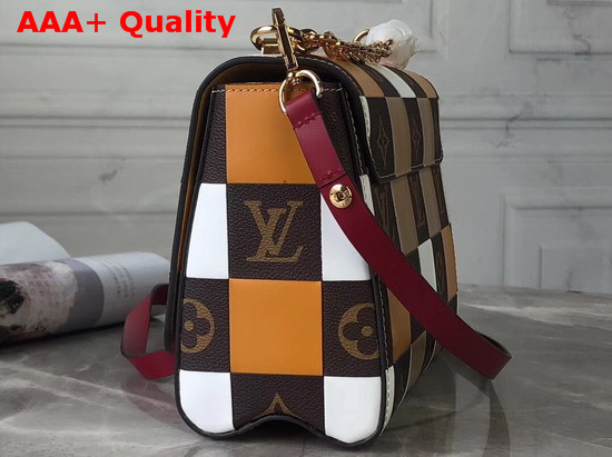 Louis Vuitton Twist MM Handbag in Monogram Canvas Woven with Colored Leather M55426 Replica