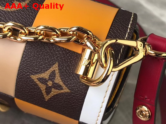 Louis Vuitton Twist MM Handbag in Monogram Canvas Woven with Colored Leather M55426 Replica