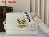 Louis Vuitton Twist MM Handbag in White Epi Leather Replica
