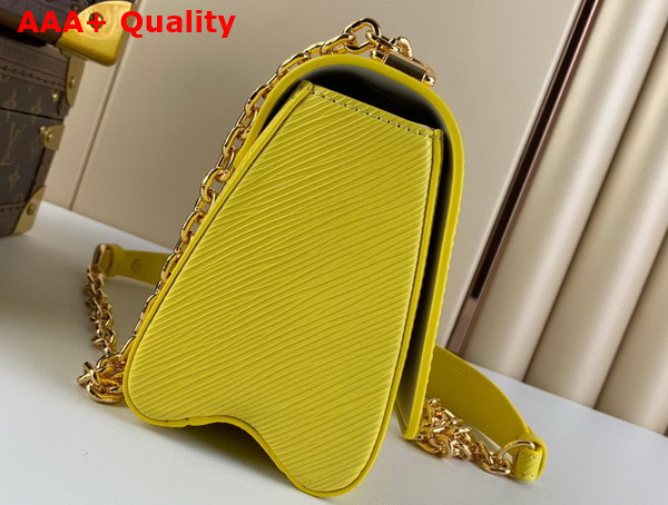 Louis Vuitton Twist MM Handbag in Yellow Epi Leather Replica