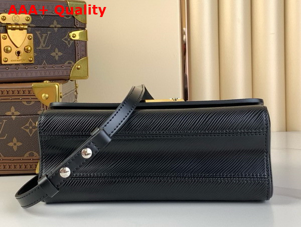 Louis Vuitton Twist MM LV Bloom Handbag in Black Epi Grained Cowhide Leather M24044 Replica