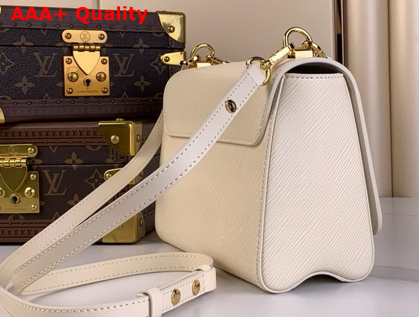 Louis Vuitton Twist MM LV Bloom Handbag in Quartz White Epi Grained Cowhide Leather M24043 Replica