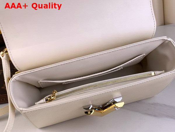 Louis Vuitton Twist MM LV Bloom Handbag in Quartz White Epi Grained Cowhide Leather M24043 Replica