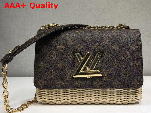 Louis Vuitton Twist MM Monogram Canvas and Wicker Replica