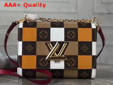 Louis Vuitton Twist MM Patchwork Leather and Monogram Canvas Replica