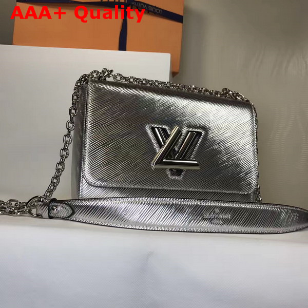 Louis Vuitton Twist MM Silver Epi Leather Replica