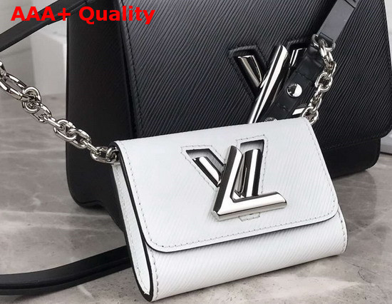 Louis Vuitton Twist MM and Twisty Black and White Epi Leather M55683 Replica