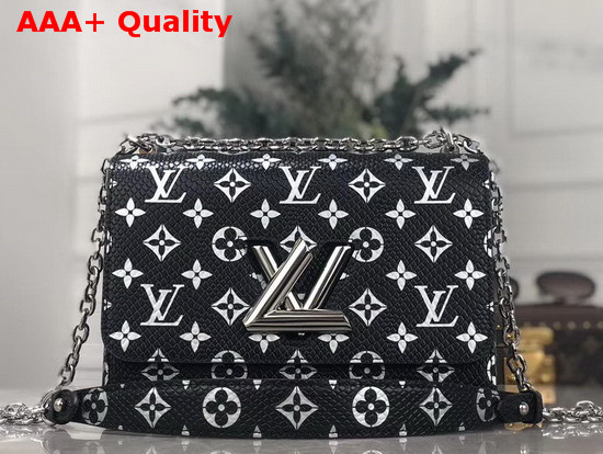 Louis Vuitton Twist MM in Black Monogram Python Skin Replica