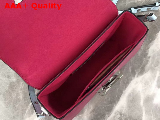 Louis Vuitton Twist MM in Grenade Deep Dyed Epi Leather with a Colored Plexiglass Top Handle and Bright Colored Nametag and Charm M56131 Replica