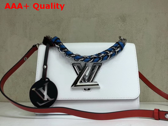 Louis Vuitton Twist MM in White Epi Leather with Short Chain Handle Replica