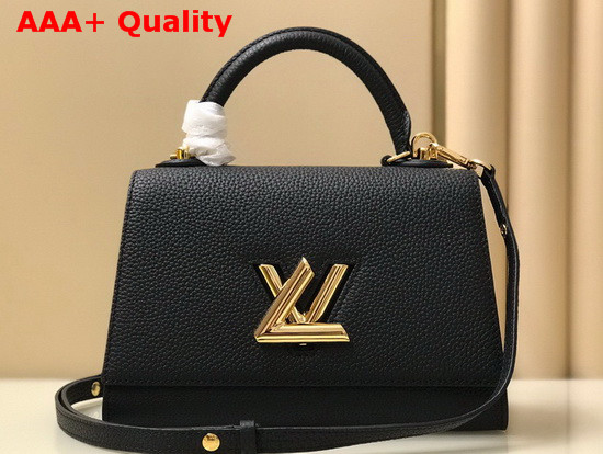 Louis Vuitton Twist One Handle PM Handbag in Black Taurillon Leather M57093 Replica