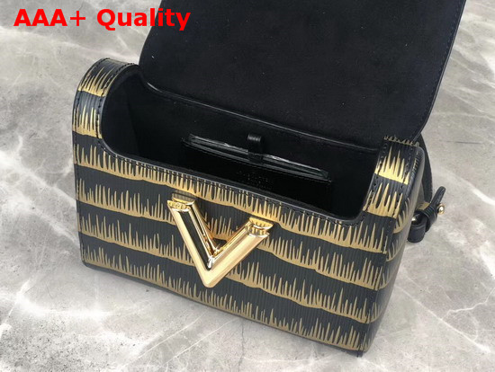 Louis Vuitton Twist PM Gold and Black Embossed and Printed Epi Leather M53725 Replica