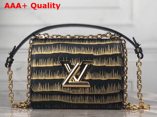 Louis Vuitton Twist PM Gold and Black Embossed and Printed Epi Leather M53725 Replica