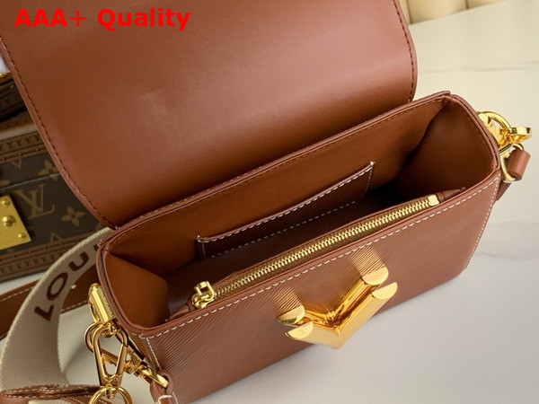 Louis Vuitton Twist PM Traveler Handbag in Gold Epi Grained Cowhide Leahter M24758 Replica