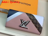 Louis Vuitton Twist Wallet Pink White Navy Blue Cowhide Leather Replica
