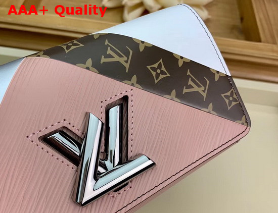 Louis Vuitton Twist Wallet Pink White Navy Blue Cowhide Leather Replica