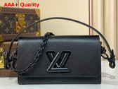 Louis Vuitton Twist West Bag in All Black Matte Epi Grained Leather M25336 Replica