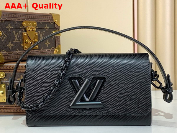 Louis Vuitton Twist West Bag in All Black Matte Epi Grained Leather M25336 Replica