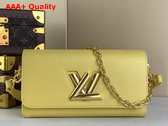 Louis Vuitton Twist West Handbag in Banana Yellow Epi Leather M24548 Replica