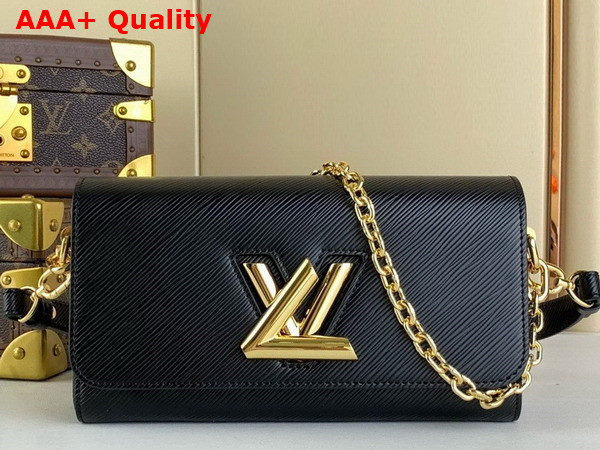 Louis Vuitton Twist West Handbag in Black Epi Leather M24549 Replica