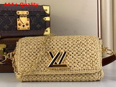 Louis Vuitton Twist West Made From Woven Raffia with Smooth Calfskin Trim M25030 Replica