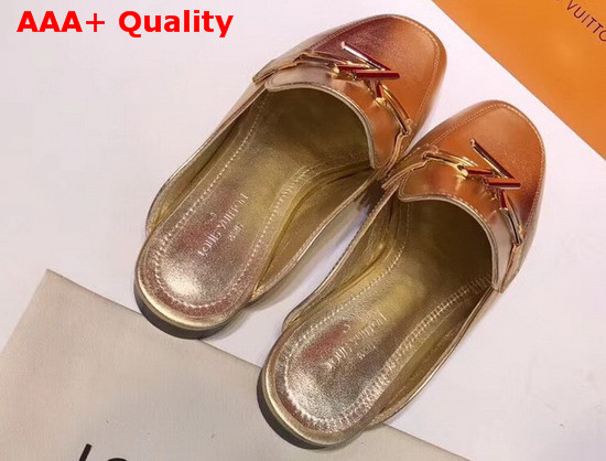 Louis Vuitton Upper Case Open Back Loafer Light Gold Lamb Leather 1A3SJ0 Replica
