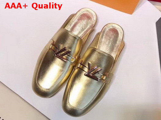 Louis Vuitton Upper Case Open Back Loafer Light Gold Lamb Leather 1A3SJ0 Replica