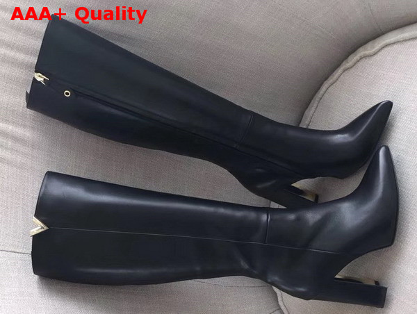 Louis Vuitton Upper East High Boot in Black Calf Leather Replica