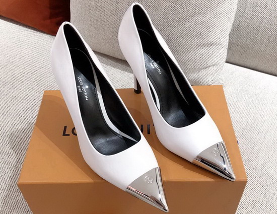 Louis Vuitton Urban Twist Pump White Calf Leather Replica