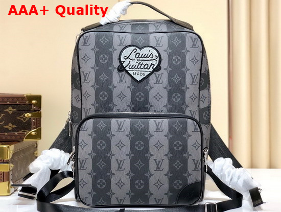 Louis Vuitton Utilitary Backpack Monogram Stripes Eclipse Coated Canvas M45962 Replica