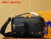 Louis Vuitton Utility Crossbody Bag Black Calfskin Leather M80450 Replica