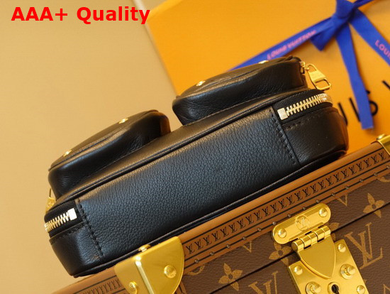 Louis Vuitton Utility Crossbody Bag Black Calfskin Leather M80450 Replica