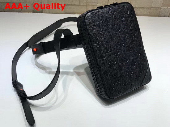 Louis Vuitton Utility Side Bag Absolute Black Taurillon Monogram Cowhide Leather M53298 Replica