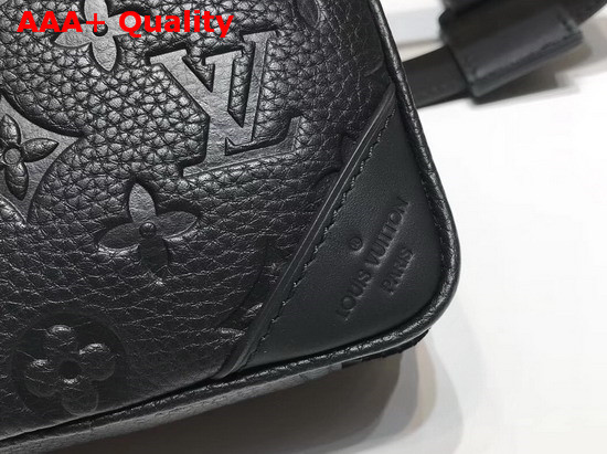 Louis Vuitton Utility Side Bag Absolute Black Taurillon Monogram Cowhide Leather M53298 Replica