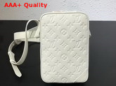 Louis Vuitton Utility Side Bag Powder White Taurillon Monogram Cowhide Leather M53297 Replica